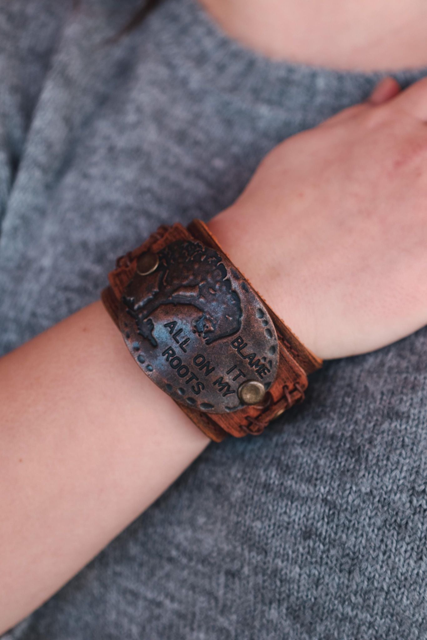 Roots Leather Cuff